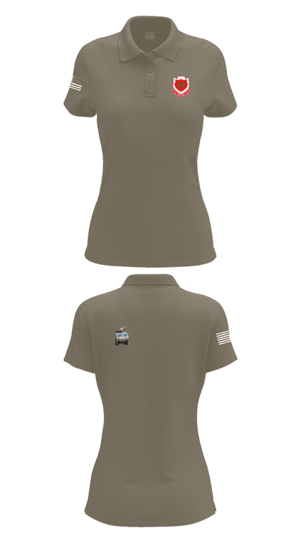 Women's Short Sleeve Performance Polo, 185th Engineer Support Company, , Teamtime, Team time, sublimation, custom sports apparel, team uniforms, spirit wear, spiritwear, sports uniforms, custom shirts, team store, custom team store, fundraiser sports, apparel fundraiser