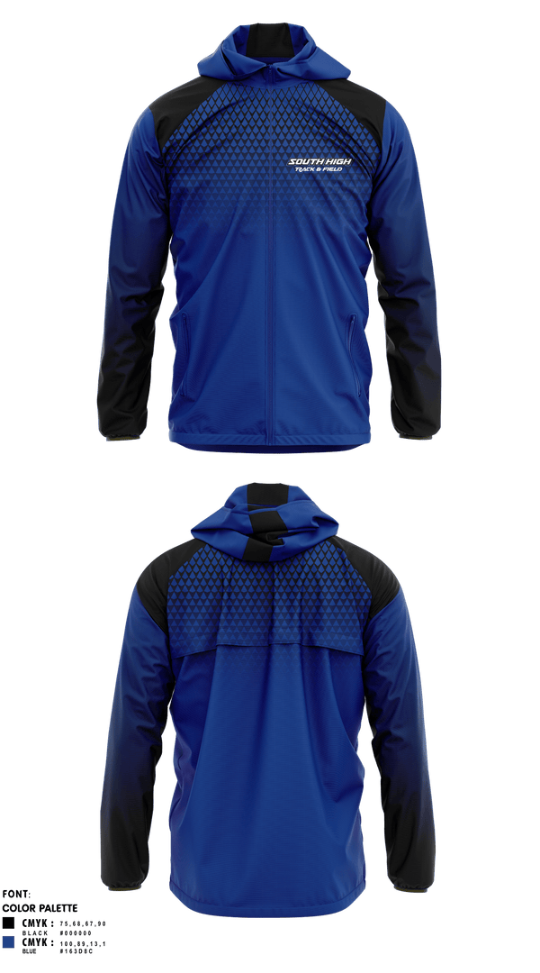 Windbreaker, south high, Track & Field, Teamtime, Team time, sublimation, custom sports apparel, team uniforms, spirit wear, spiritwear, sports uniforms, custom shirts, team store, custom team store, fundraiser sports, apparel fundraiser