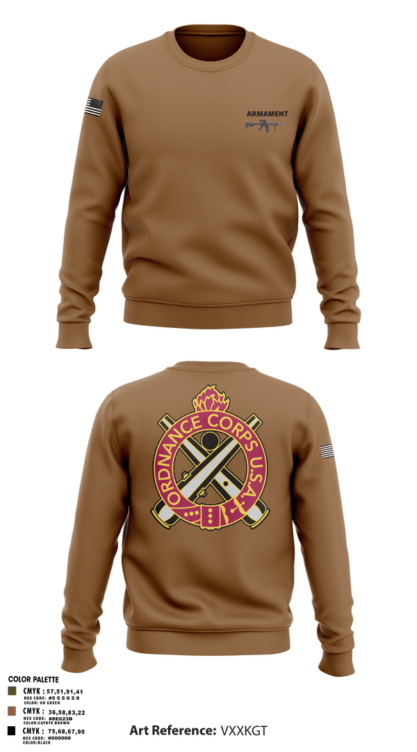 Crew Neck Sweatshirt, Armament, Army, Teamtime, Team time, sublimation, custom sports apparel, team uniforms, spirit wear, spiritwear, sports uniforms, custom shirts, team store, custom team store, fundraiser sports, apparel fundraiser