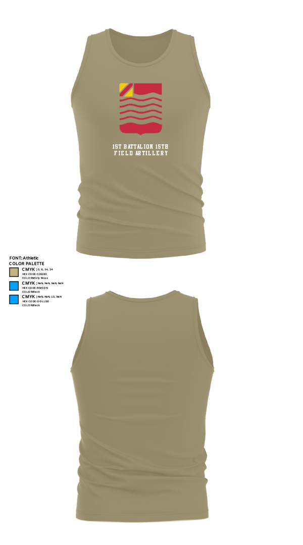 Tank Top, 1st Battalion 15th Field Artillery, Army, Teamtime, Team time, sublimation, custom sports apparel, team uniforms, spirit wear, spiritwear, sports uniforms, custom shirts, team store, custom team store, fundraiser sports, apparel fundraiser