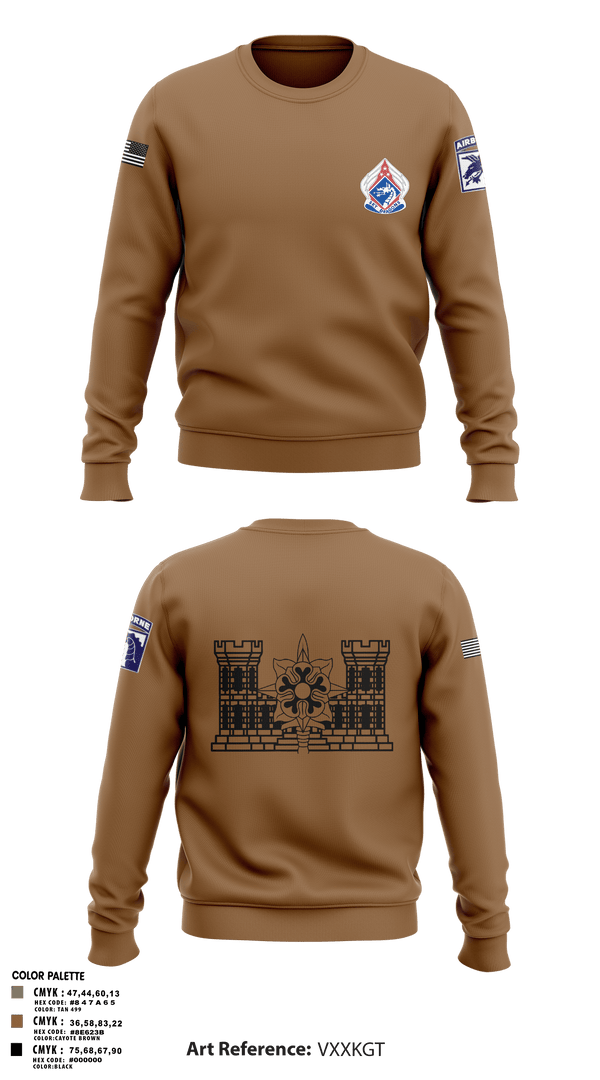 Crew Neck Sweatshirt, XVIII ABN G2, Army, Teamtime, Team time, sublimation, custom sports apparel, team uniforms, spirit wear, spiritwear, sports uniforms, custom shirts, team store, custom team store, fundraiser sports, apparel fundraiser