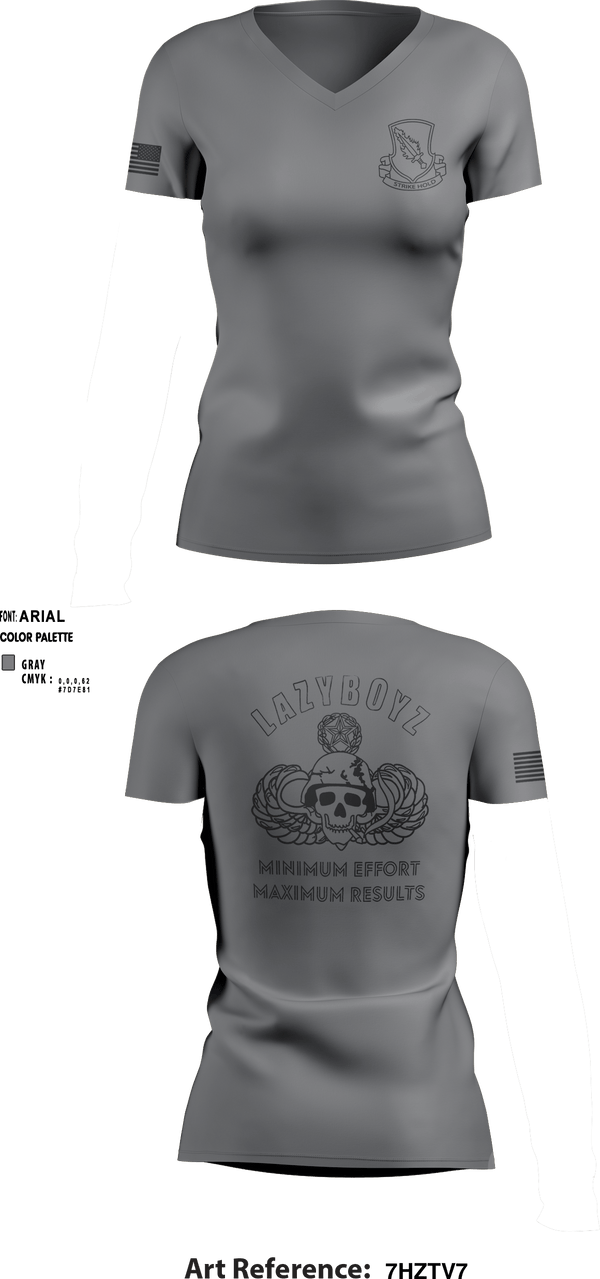 Women's Short Sleeve Vneck Shirt, LAZY HELLDIVER, Army, Teamtime, Team time, sublimation, custom sports apparel, team uniforms, spirit wear, spiritwear, sports uniforms, custom shirts, team store, custom team store, fundraiser sports, apparel fundraiser