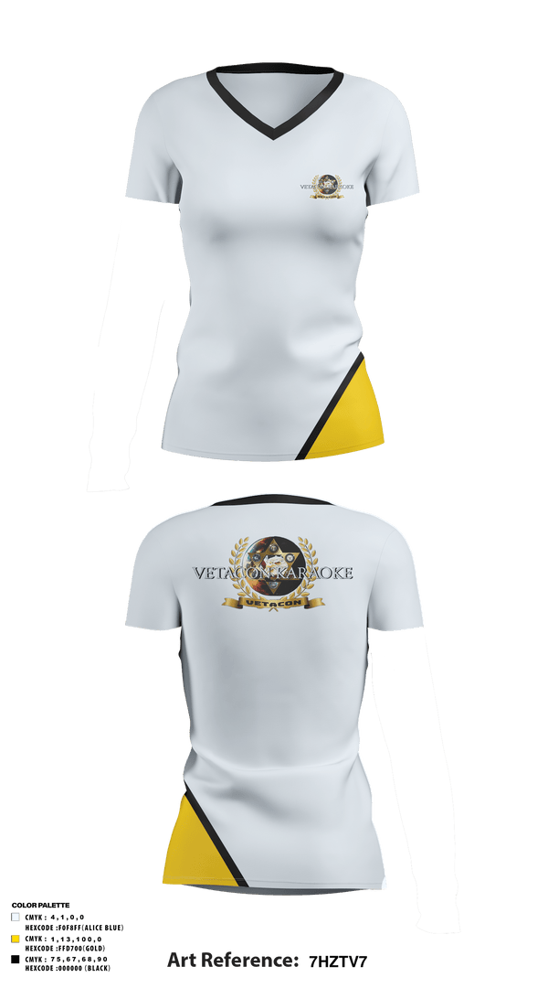 Women's Short Sleeve Vneck Shirt, VetACon, , Teamtime, Team time, sublimation, custom sports apparel, team uniforms, spirit wear, spiritwear, sports uniforms, custom shirts, team store, custom team store, fundraiser sports, apparel fundraiser