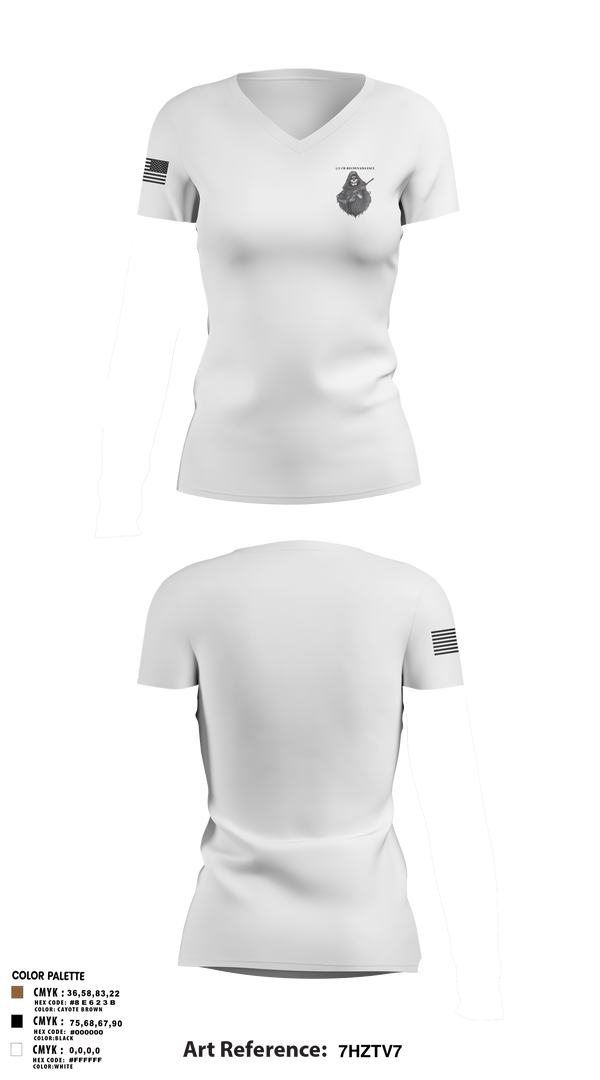 Women's Short Sleeve Vneck Shirt, 1/3 CR Reconnaissance, , Teamtime, Team time, sublimation, custom sports apparel, team uniforms, spirit wear, spiritwear, sports uniforms, custom shirts, team store, custom team store, fundraiser sports, apparel fundraiser