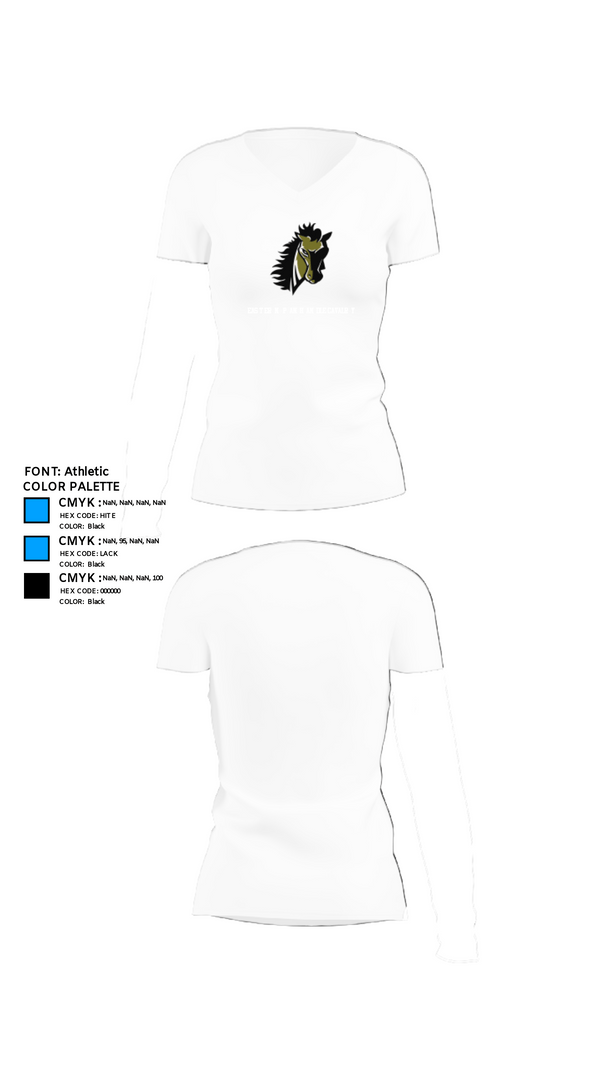 Women's Short Sleeve Vneck Shirt, Eastern Panhandle Cavalry, Football, Teamtime, Team time, sublimation, custom sports apparel, team uniforms, spirit wear, spiritwear, sports uniforms, custom shirts, team store, custom team store, fundraiser sports, apparel fundraiser