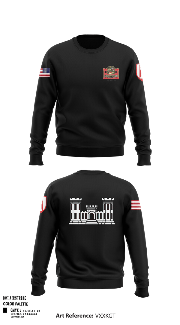 Crew Neck Sweatshirt, 612 Engineer Detachment, , Teamtime, Team time, sublimation, custom sports apparel, team uniforms, spirit wear, spiritwear, sports uniforms, custom shirts, team store, custom team store, fundraiser sports, apparel fundraiser
