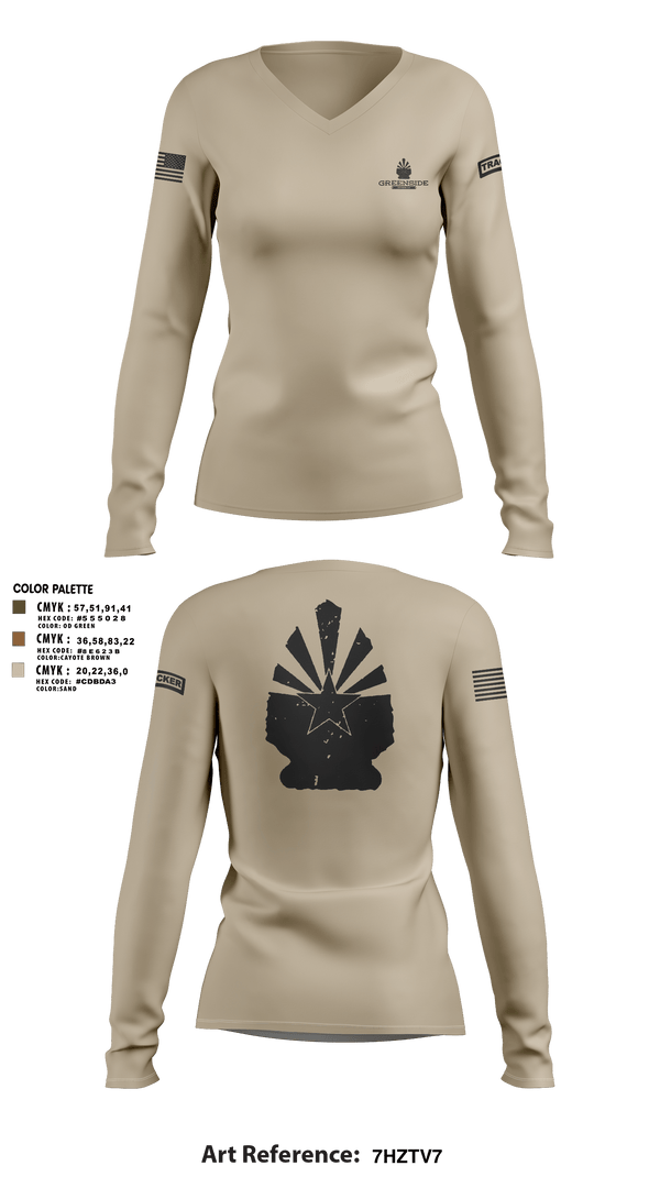 Women's Long Sleeve Vneck Shirt, Greenside, , Teamtime, Team time, sublimation, custom sports apparel, team uniforms, spirit wear, spiritwear, sports uniforms, custom shirts, team store, custom team store, fundraiser sports, apparel fundraiser