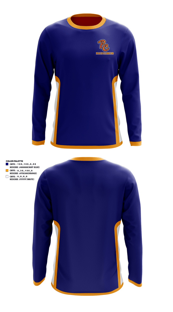 Long Sleeve Performance Shirt, Peach Clobbers, Baseball, Teamtime, Team time, sublimation, custom sports apparel, team uniforms, spirit wear, spiritwear, sports uniforms, custom shirts, team store, custom team store, fundraiser sports, apparel fundraiser