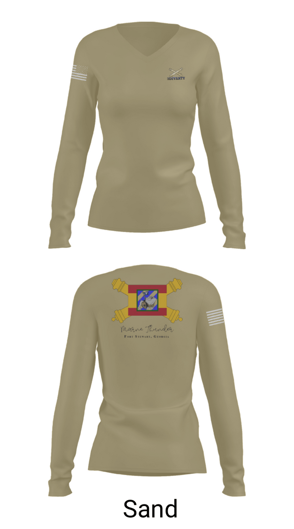 Women's Long Sleeve Vneck Shirt, 3ID divarty, Army, Teamtime, Team time, sublimation, custom sports apparel, team uniforms, spirit wear, spiritwear, sports uniforms, custom shirts, team store, custom team store, fundraiser sports, apparel fundraiser