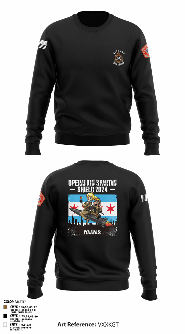 Crew Neck Sweatshirt, 34th DSB, Army, Teamtime, Team time, sublimation, custom sports apparel, team uniforms, spirit wear, spiritwear, sports uniforms, custom shirts, team store, custom team store, fundraiser sports, apparel fundraiser