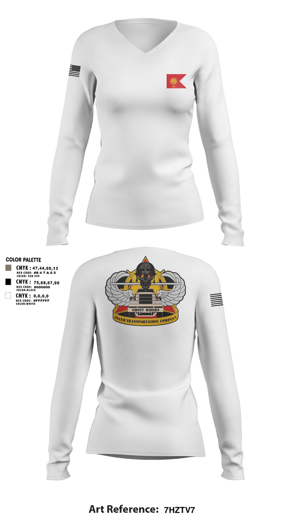 Women's Long Sleeve Vneck Shirt, 594th transportation, Army, Teamtime, Team time, sublimation, custom sports apparel, team uniforms, spirit wear, spiritwear, sports uniforms, custom shirts, team store, custom team store, fundraiser sports, apparel fundraiser