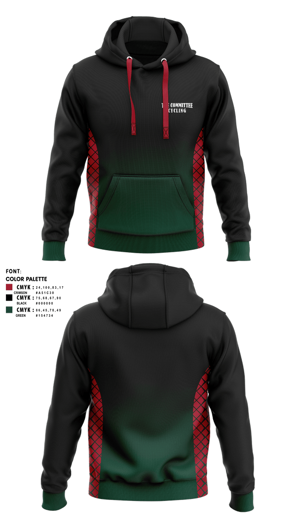 Hoodie, The Committee, Cycling, Teamtime, Team time, sublimation, custom sports apparel, team uniforms, spirit wear, spiritwear, sports uniforms, custom shirts, team store, custom team store, fundraiser sports, apparel fundraiser