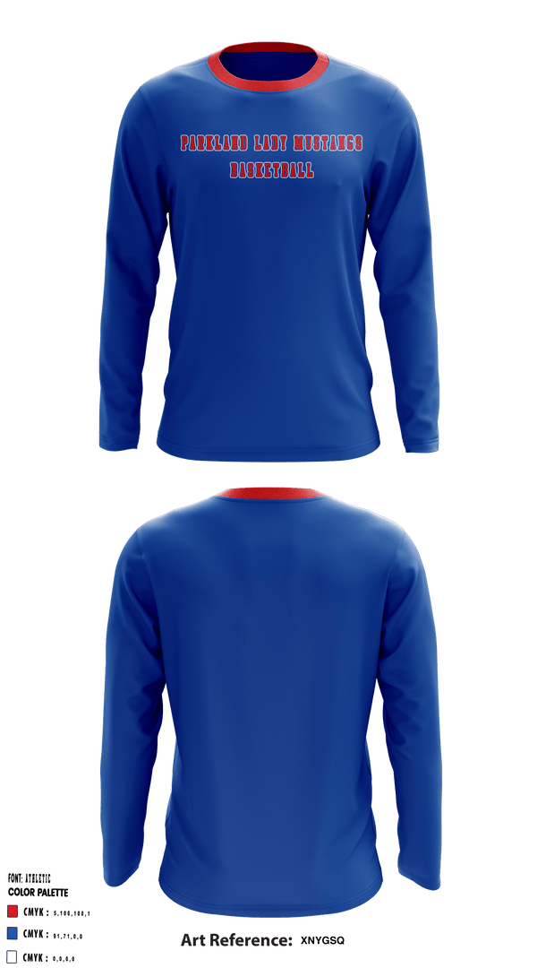 Parkland Magnet High School Basketball 7763292 Long Sleeve Performance Shirt - 2