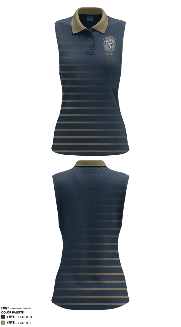 Tri-West High School Golf Women's Sleeveless Performance Polo - 1