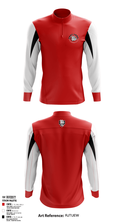 East York Baseball Association 9018533 Quarter Zip Jacket - 1