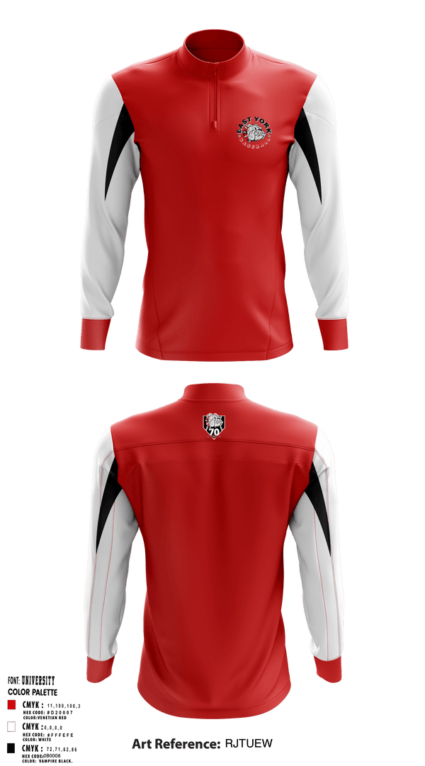 East York Baseball Association 9018533 Quarter Zip Jacket - 1
