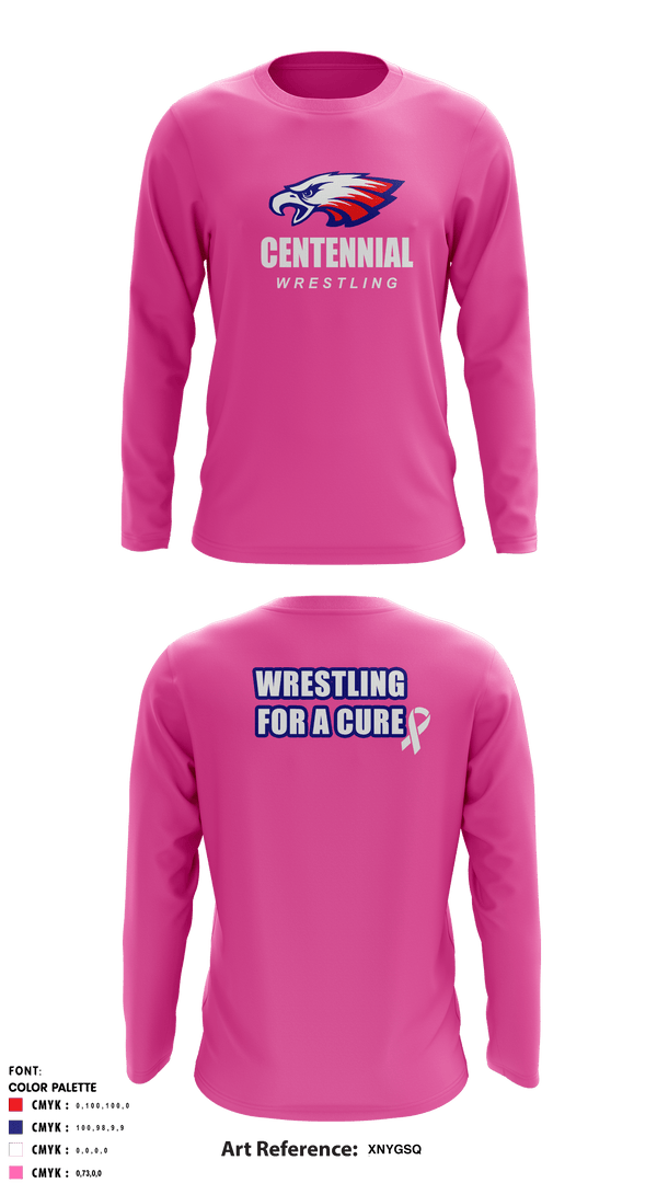 St Lucie west centennial wrestling 81384021 Long Sleeve Performance Shirt - 6