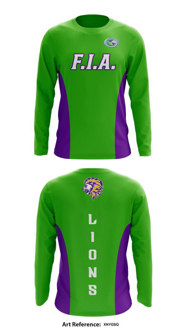 Faith In Action Ministries & Athletics 82966824 Long Sleeve Performance Shirt - 1