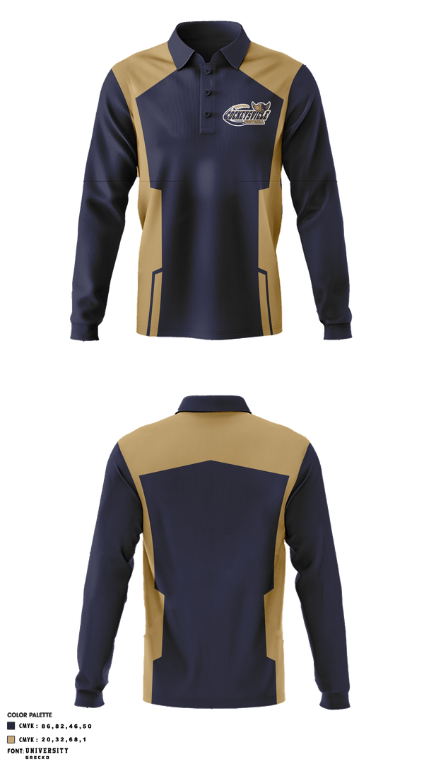 Cockeysville Eagles Football 21647484 Long Sleeve Performance Polo - 2