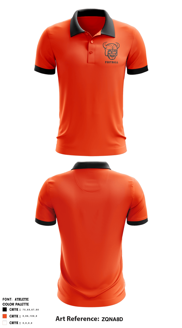 North Canton Hoover Football 75864683 Short Sleeve Performance Polo - 1