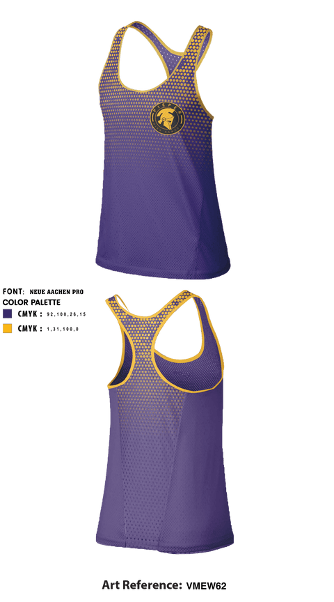 Pieper High School Cross Country 70107216 Racer Tank Top - 1