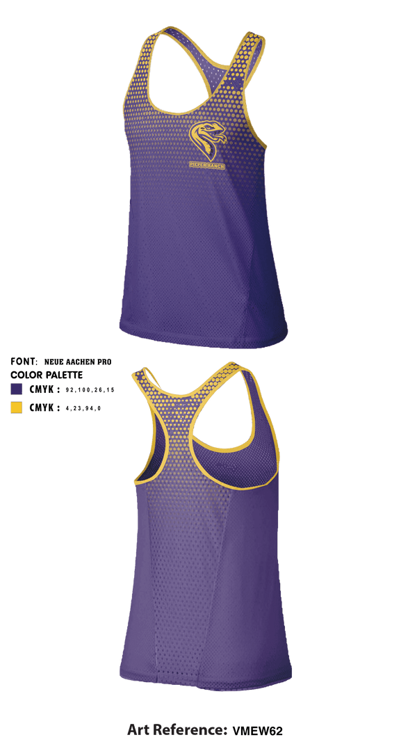 Pieper Ranch Middle School Cross Country 15022803 Racer Tank Top - 1