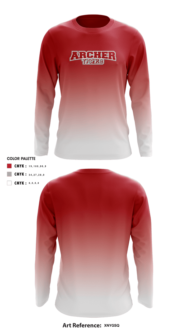 Long Sleeve Performance Shirt, Archer Athletic Association, School Spirit Store, Teamtime, Team time, sublimation, custom sports apparel, team uniforms, spirit wear, spiritwear, sports uniforms, custom shirts, team store, custom team store, fundraiser sports, apparel fundraiser
