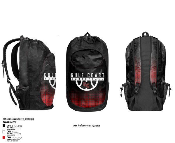 Gear Bag, Gulf Coast Heat Basketball, Men's Basketball, Teamtime, Team time, sublimation, custom sports apparel, team uniforms, spirit wear, spiritwear, sports uniforms, custom shirts, team store, custom team store, fundraiser sports, apparel fundraiser