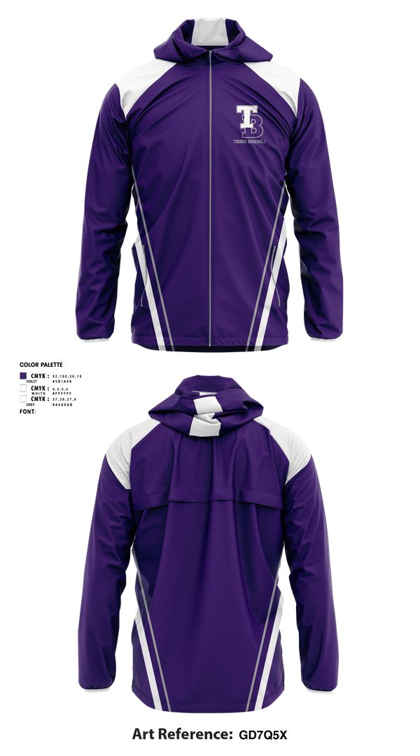 Windbreaker, Triboh Baseball, Baseball, Teamtime, Team time, sublimation, custom sports apparel, team uniforms, spirit wear, spiritwear, sports uniforms, custom shirts, team store, custom team store, fundraiser sports, apparel fundraiser