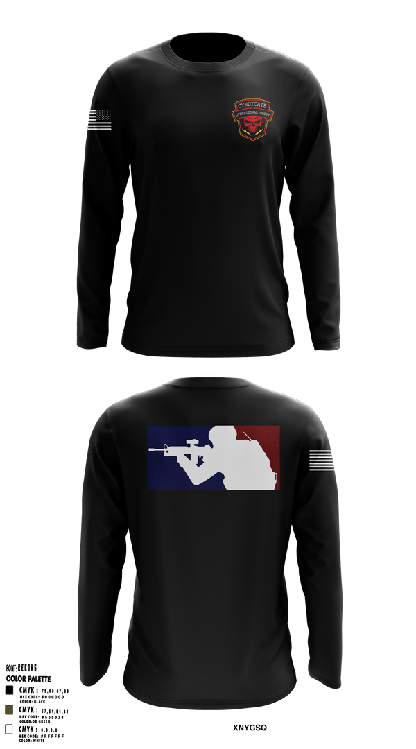 Long Sleeve Performance Shirt, Cyndicate Operational Group, E-Sports, Teamtime, Team time, sublimation, custom sports apparel, team uniforms, spirit wear, spiritwear, sports uniforms, custom shirts, team store, custom team store, fundraiser sports, apparel fundraiser