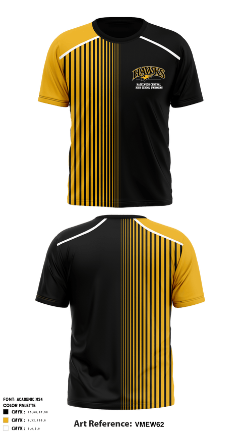 Short Sleeve Performance Shirt, Hazelwood Central High School Swimming, School Spirit Store, Teamtime, Team time, sublimation, custom sports apparel, team uniforms, spirit wear, spiritwear, sports uniforms, custom shirts, team store, custom team store, fundraiser sports, apparel fundraiser