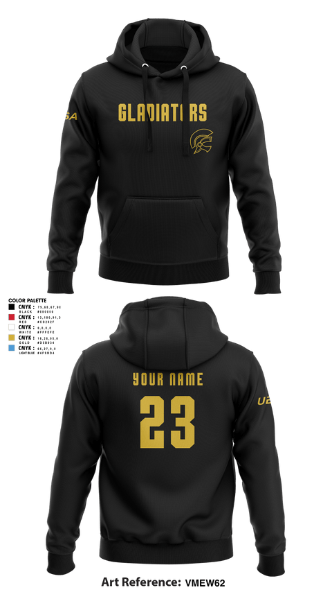 Hoodie, Gladiator Gold, Baseball, Teamtime, Team time, sublimation, custom sports apparel, team uniforms, spirit wear, spiritwear, sports uniforms, custom shirts, team store, custom team store, fundraiser sports, apparel fundraiser
