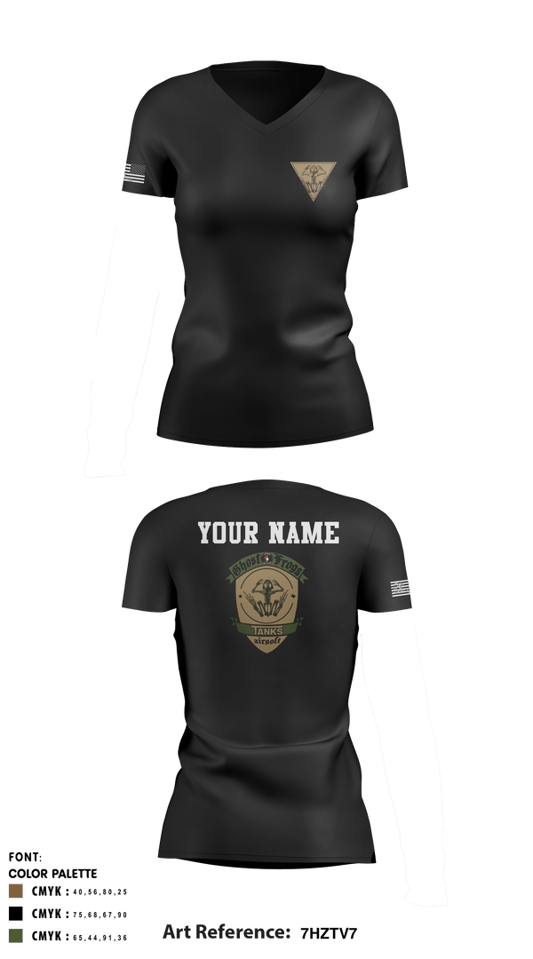 Women's Short Sleeve Vneck Shirt, Ghost Frogs, Golf, Teamtime, Team time, sublimation, custom sports apparel, team uniforms, spirit wear, spiritwear, sports uniforms, custom shirts, team store, custom team store, fundraiser sports, apparel fundraiser