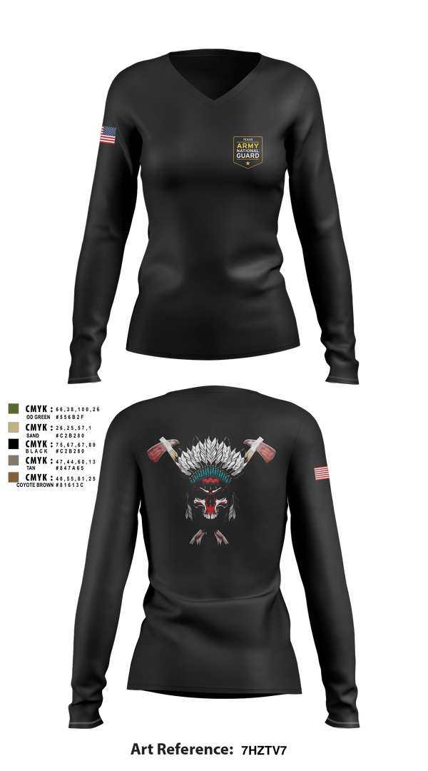 Women's Long Sleeve Vneck Shirt, , Army, Teamtime, Team time, sublimation, custom sports apparel, team uniforms, spirit wear, spiritwear, sports uniforms, custom shirts, team store, custom team store, fundraiser sports, apparel fundraiser