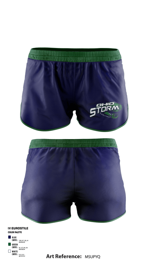 Women's Shorts, Ohio Storm, Softball, Teamtime, Team time, sublimation, custom sports apparel, team uniforms, spirit wear, spiritwear, sports uniforms, custom shirts, team store, custom team store, fundraiser sports, apparel fundraiser
