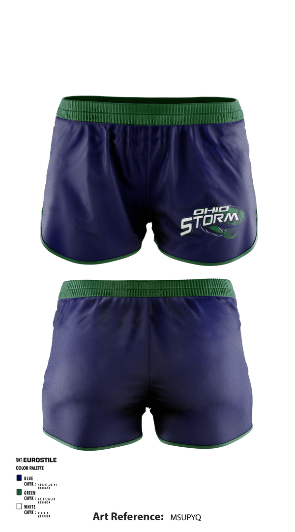 Women's Shorts, Ohio Storm, Softball, Teamtime, Team time, sublimation, custom sports apparel, team uniforms, spirit wear, spiritwear, sports uniforms, custom shirts, team store, custom team store, fundraiser sports, apparel fundraiser