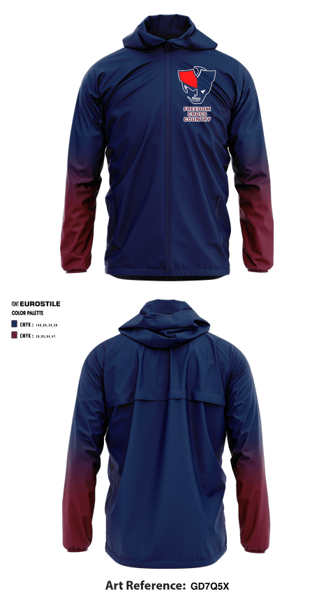Windbreaker, Freedom High School Cross Country, Cross Country, Teamtime, Team time, sublimation, custom sports apparel, team uniforms, spirit wear, spiritwear, sports uniforms, custom shirts, team store, custom team store, fundraiser sports, apparel fundraiser