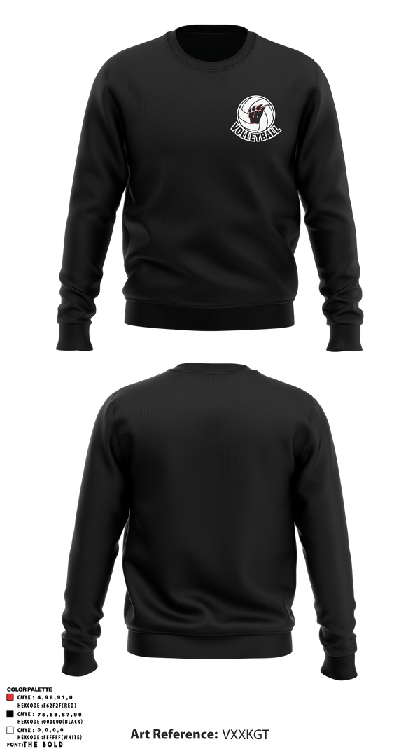 Crew Neck Sweatshirt, Weaver Bearcats, Women's Volleyball, Teamtime, Team time, sublimation, custom sports apparel, team uniforms, spirit wear, spiritwear, sports uniforms, custom shirts, team store, custom team store, fundraiser sports, apparel fundraiser