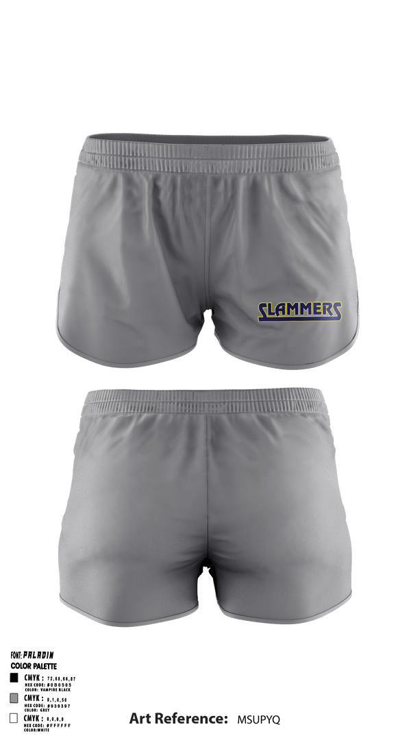 Women's Shorts, Slammers FP, Softball, Teamtime, Team time, sublimation, custom sports apparel, team uniforms, spirit wear, spiritwear, sports uniforms, custom shirts, team store, custom team store, fundraiser sports, apparel fundraiser