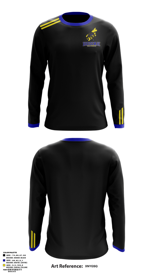 Long Sleeve Performance Shirt, Kodiak Wrestling Club, Wrestling, Teamtime, Team time, sublimation, custom sports apparel, team uniforms, spirit wear, spiritwear, sports uniforms, custom shirts, team store, custom team store, fundraiser sports, apparel fundraiser