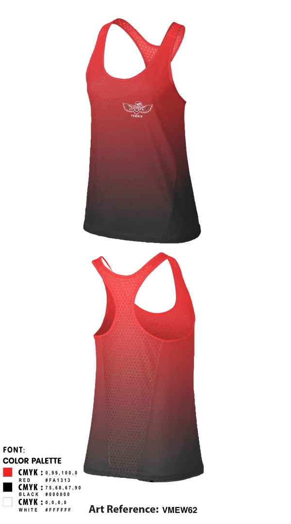 Tank Top, Renton Redhawks, Tennis, Teamtime, Team time, sublimation, custom sports apparel, team uniforms, spirit wear, spiritwear, sports uniforms, custom shirts, team store, custom team store, fundraiser sports, apparel fundraiser