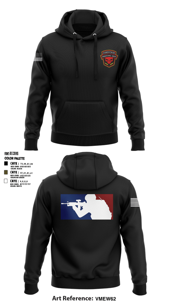 Hoodie, Cyndicate Operational Group, E-Sports, Teamtime, Team time, sublimation, custom sports apparel, team uniforms, spirit wear, spiritwear, sports uniforms, custom shirts, team store, custom team store, fundraiser sports, apparel fundraiser