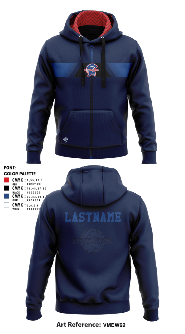 Zip Hoodie, Centaurus HS Warriors Boys Volleyball, Men's Volleyball, Teamtime, Team time, sublimation, custom sports apparel, team uniforms, spirit wear, spiritwear, sports uniforms, custom shirts, team store, custom team store, fundraiser sports, apparel fundraiser