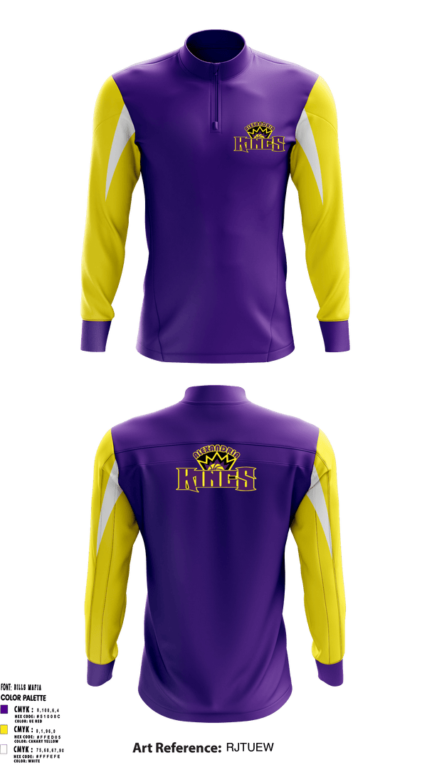 Quarter Zip Jacket, Alexandria Kings Basketball, Men's Basketball, Teamtime, Team time, sublimation, custom sports apparel, team uniforms, spirit wear, spiritwear, sports uniforms, custom shirts, team store, custom team store, fundraiser sports, apparel fundraiser