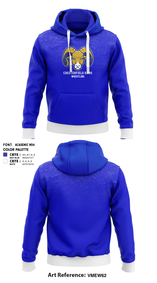 Hoodie, CHESTERFIELD RAMS, Wrestling, Teamtime, Team time, sublimation, custom sports apparel, team uniforms, spirit wear, spiritwear, sports uniforms, custom shirts, team store, custom team store, fundraiser sports, apparel fundraiser