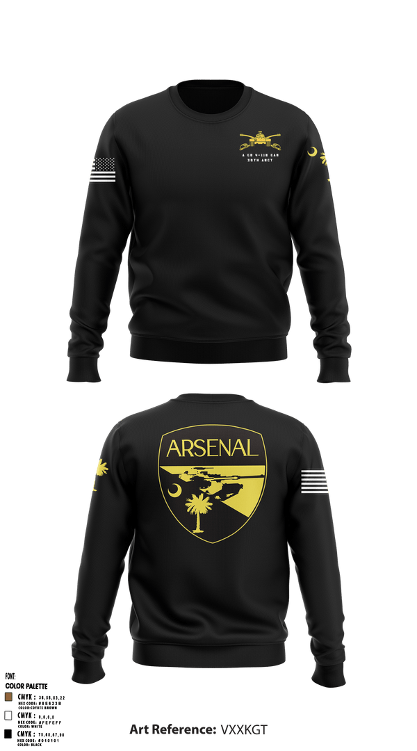 Crew Neck Sweatshirt, Arsenal company, Army, Teamtime, Team time, sublimation, custom sports apparel, team uniforms, spirit wear, spiritwear, sports uniforms, custom shirts, team store, custom team store, fundraiser sports, apparel fundraiser