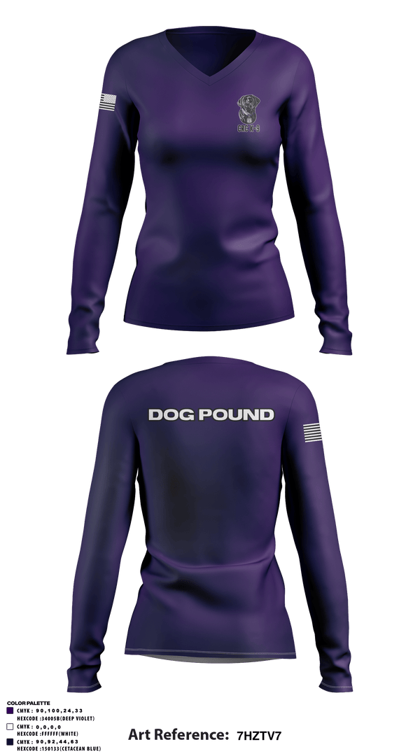 Women's Long Sleeve Vneck Shirt, , Police, Teamtime, Team time, sublimation, custom sports apparel, team uniforms, spirit wear, spiritwear, sports uniforms, custom shirts, team store, custom team store, fundraiser sports, apparel fundraiser
