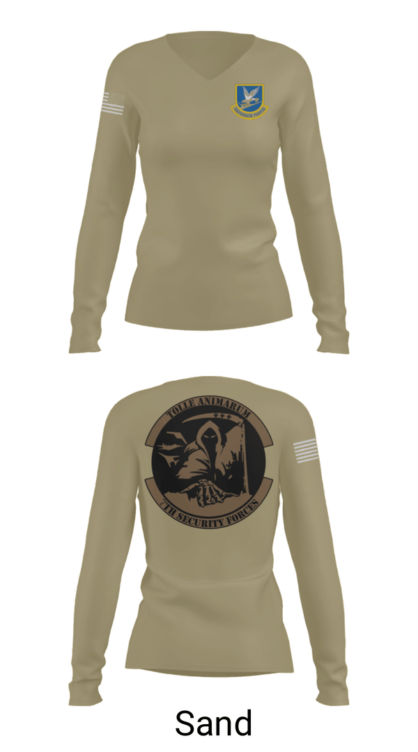Women's Long Sleeve Vneck Shirt, , Air Force, Teamtime, Team time, sublimation, custom sports apparel, team uniforms, spirit wear, spiritwear, sports uniforms, custom shirts, team store, custom team store, fundraiser sports, apparel fundraiser