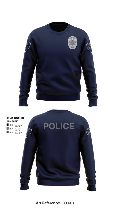 Crew Neck Sweatshirt, , Police, Teamtime, Team time, sublimation, custom sports apparel, team uniforms, spirit wear, spiritwear, sports uniforms, custom shirts, team store, custom team store, fundraiser sports, apparel fundraiser