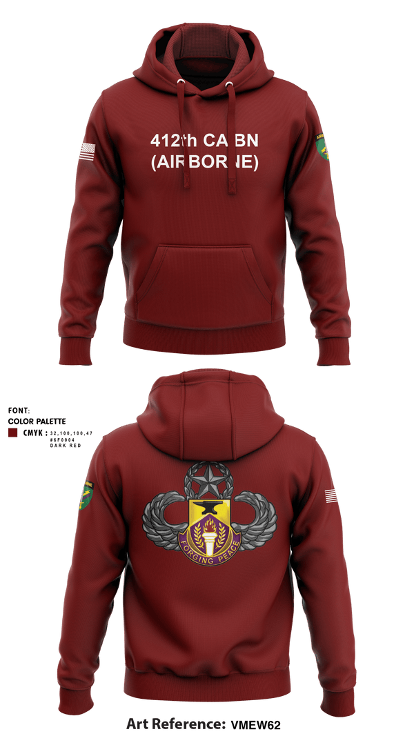 Hoodie, 412TH CA BN, , Teamtime, Team time, sublimation, custom sports apparel, team uniforms, spirit wear, spiritwear, sports uniforms, custom shirts, team store, custom team store, fundraiser sports, apparel fundraiser
